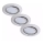 Briloner 7221-039 - KÉSZLET 3x LED Fürdőszobai függesztett mennyezeti lámpa 1xGU10/3W/230V IP23 ezüst