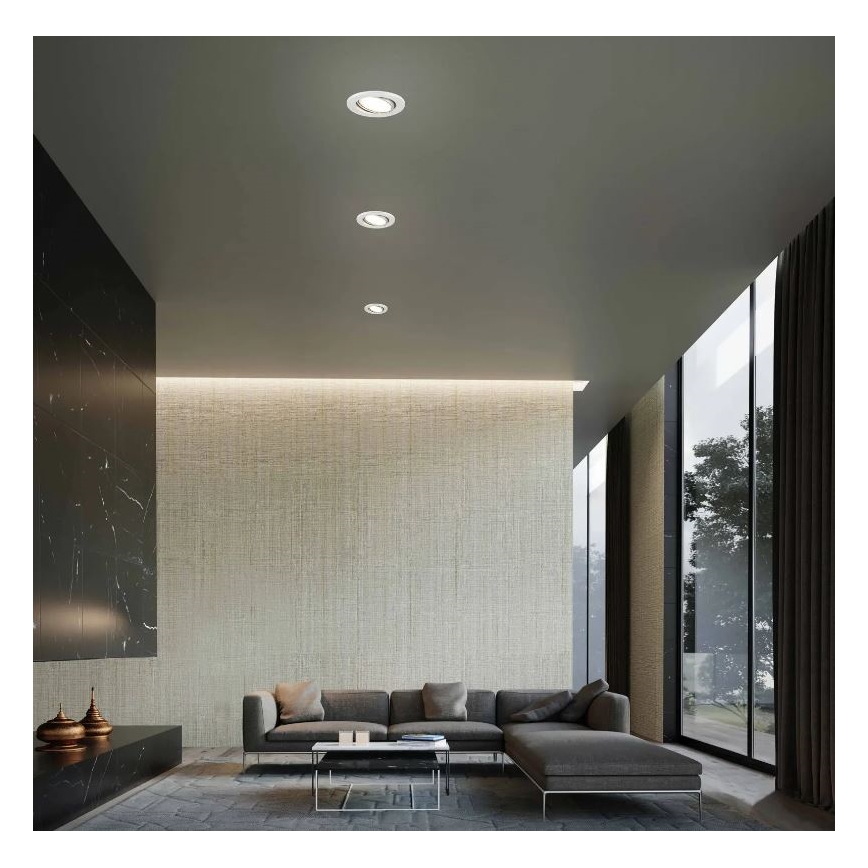 Briloner 7221-039 - KÉSZLET 3x LED Fürdőszobai függesztett mennyezeti lámpa 1xGU10/3W/230V IP23 ezüst