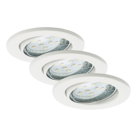 Briloner 7225-036 - KÉSZLET 3x LED Fürdőszobai beépíthető mennyezeti lámpa FIT 3xGU10/3W/230V fehér