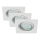 Briloner 7230-036 - KÉSZLET 3x LED Fürdőszobai beépíthető lámpa SQUARE 3xGU10/3W/230V