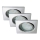 Briloner 7230-038 - KÉSZLET 3x LED Fürdőszobai beépíthető lámpa 1xGU10/3W/230V IP23