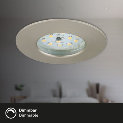 Briloner 7231-032 - KÉSZLET 3x LED Dimmelhető fürdőszoba beépíthető ATTACH lámpa LED/5,5W/230V IP44