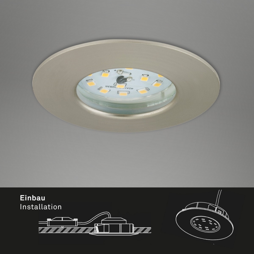 Briloner 7231-032 - KÉSZLET 3x LED Dimmelhető fürdőszoba beépíthető ATTACH lámpa LED/5,5W/230V IP44