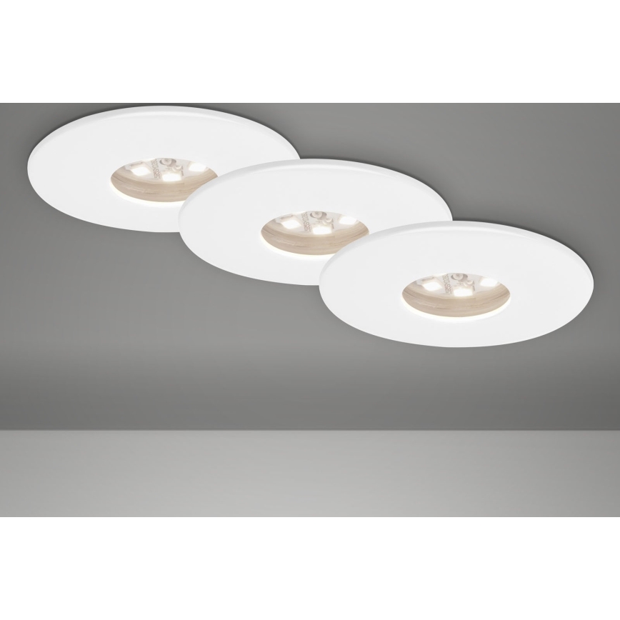 Briloner 7240-036 -KÉSZLET 3x LED Fürdőszobai beépíthető lámpa ATTACH LED/1,8W/230V IP44 fehér