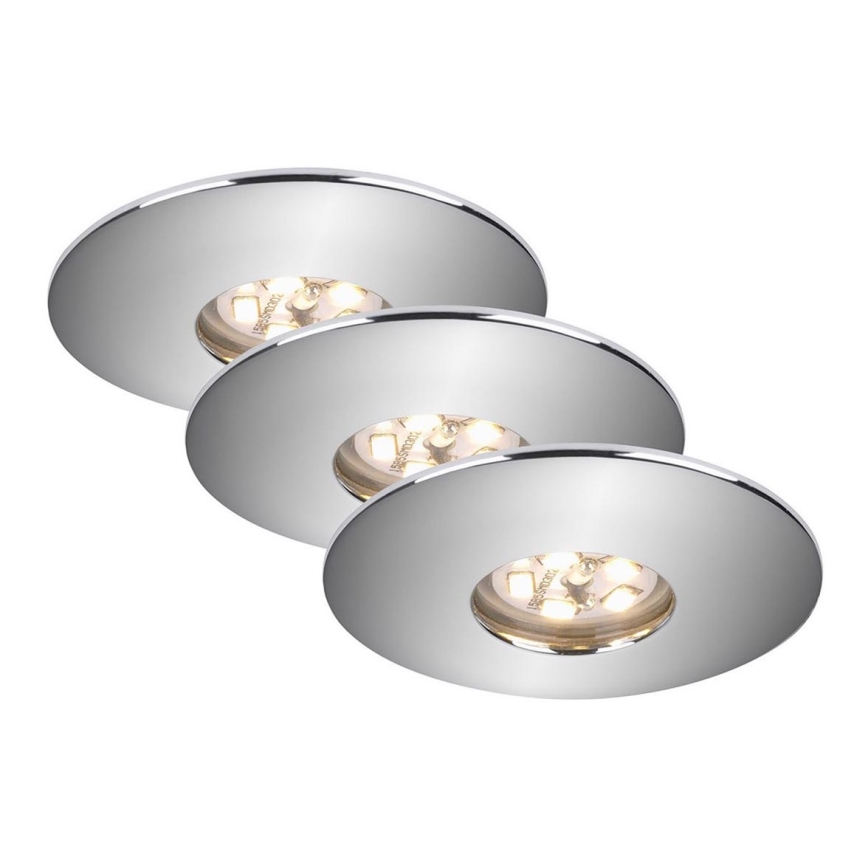 Briloner 7240-038 - 3 darabos készlet LED fürdőszobai beépíthető lámpa ATTACH LED/1,8W/230V IP44