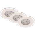 Briloner 7257-036 - KÉSZLET 3x LED Fürdőszobai beépíthető lámpa ATTACH LED/4,5W/230V IP44