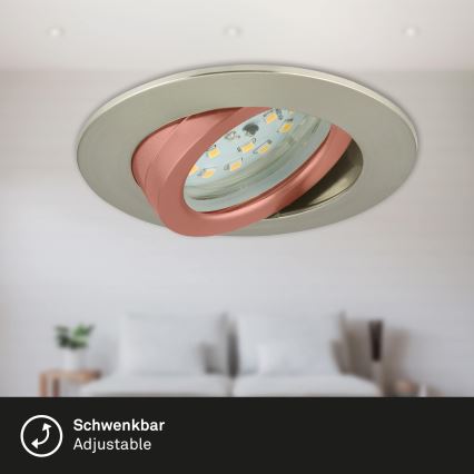Briloner 7296-012 - LED Dimmelhető fürdőszobai beépíthető lámpa ATTACH LED/6,5W/230V IP23 matt króm