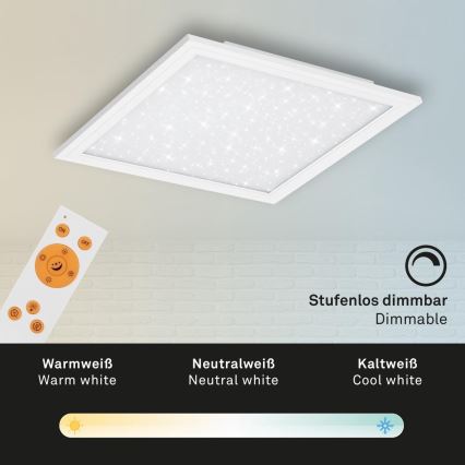Briloner 7301-016 - LED Dimmelhető mennyezeti lámpa STARRY SKY LED/18W/230V 3000-6000K + távirányítás