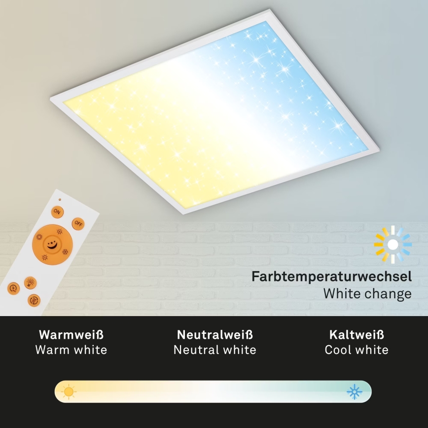 Briloner 7303-016 - LED Dimmelhető mennyezeti lámpa STARRY SKY LED/36W/230V 3000-6000K + távirányítás
