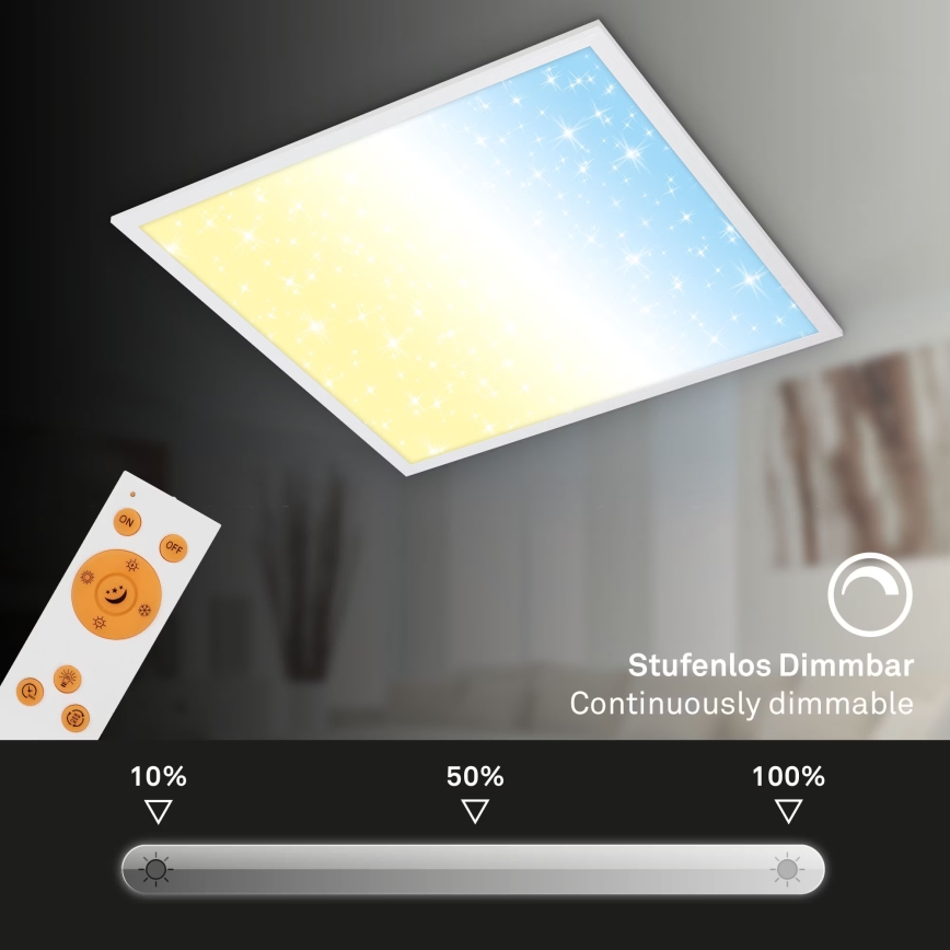 Briloner 7303-016 - LED Dimmelhető mennyezeti lámpa STARRY SKY LED/36W/230V 3000-6000K + távirányítás