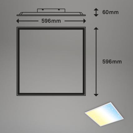 Briloner 7303-016 - LED Dimmelhető mennyezeti lámpa STARRY SKY LED/36W/230V 3000-6000K + távirányítás