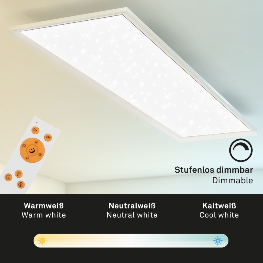 Briloner 7304-016 - LED Dimmelhető mennyezeti lámpa STARRY SKY LED/36W/230V 3000-6000K + távirányítás