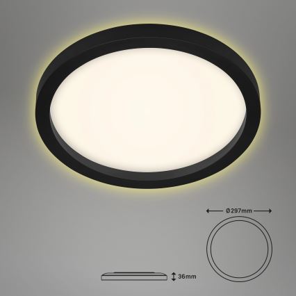 Briloner 7361-015 - LED Mennyezeti lámpa CADRE LED/18W/230V á. 29,7 cm fekete