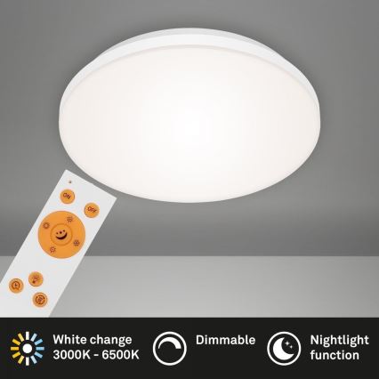 Briloner 7377-016 - LED Dimmelhető mennyezeti lámpa LED/12W/230V 3000-6500K + távirányítás