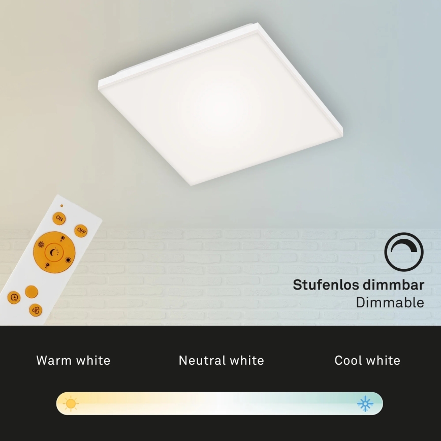 Briloner 7378-016 - LED Dimmelhető panel LED/12W/230V 3000/4000/6500K + távirányítás