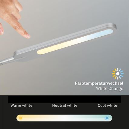 Briloner 7389-014 - LED Dimmelhető érintős flexible asztali lámpa SERVO LED/8W/230V 3000/4000/6500K