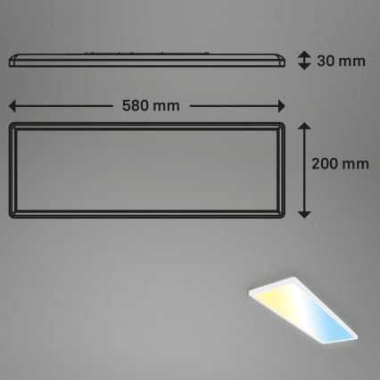 Briloner 7403-016 - LED dimmelhető mennyezeti lámpa SLIM LED/23W/230V 2700-6500K + távirányító