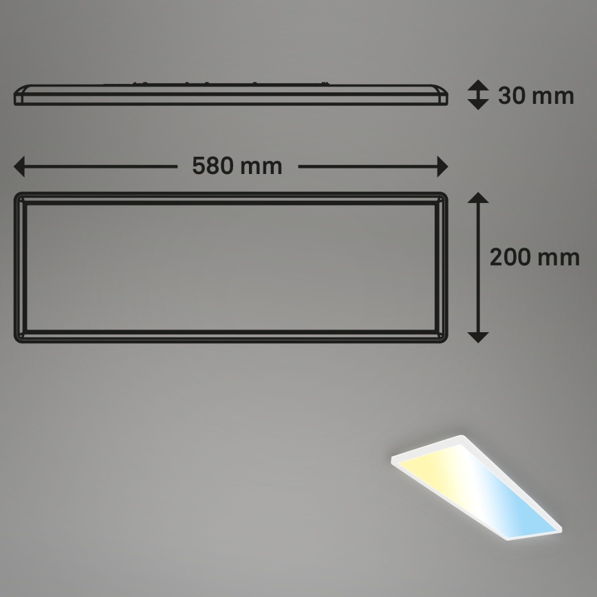 Briloner 7403-016 - LED dimmelhető mennyezeti lámpa SLIM LED/23W/230V 2700-6500K + távirányító