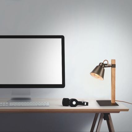 Briloner 7406-014 - Asztali lámpa TALE 1xE27/25W/230V barna