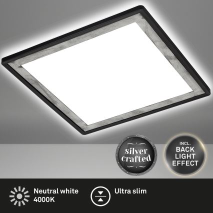 Briloner 7457-414 - LED mennyezeti lámpatest SLIM LED/18W/230V 4000K 29x29 cm fekete