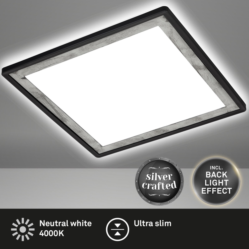 Briloner 7457-414 - LED mennyezeti lámpatest SLIM LED/18W/230V 4000K 29x29 cm fekete