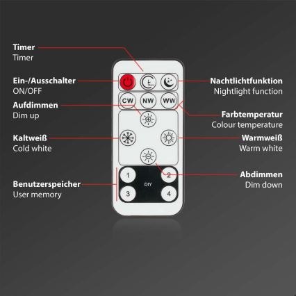 Briloner 7459-417 - LED dimmelhető mennyezeti lámpa DECO LED/24W/230V 2700-6500K + távirányító