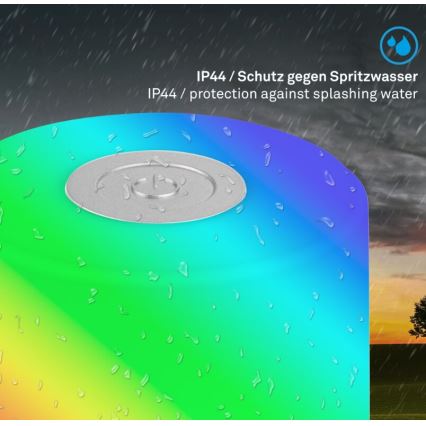 Briloner 7462014 - LED RGB Újratölthető kültéri asztali lámpa LED/1,5W/5V IP44 1200 mAh matt króm