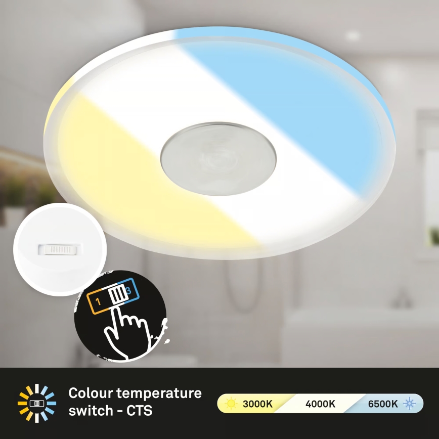 Briloner 7480019 - LED fürdőszobai beépíthető mennyezeti lámpa LED/6W/230V 3000/4000/6500K IP44 fehér