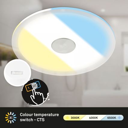 Briloner 7481019 - LED fürdőszobai süllyesztett mennyezeti lámpatest LED/12W/230V 3000/4000/6500K IP44 fehér