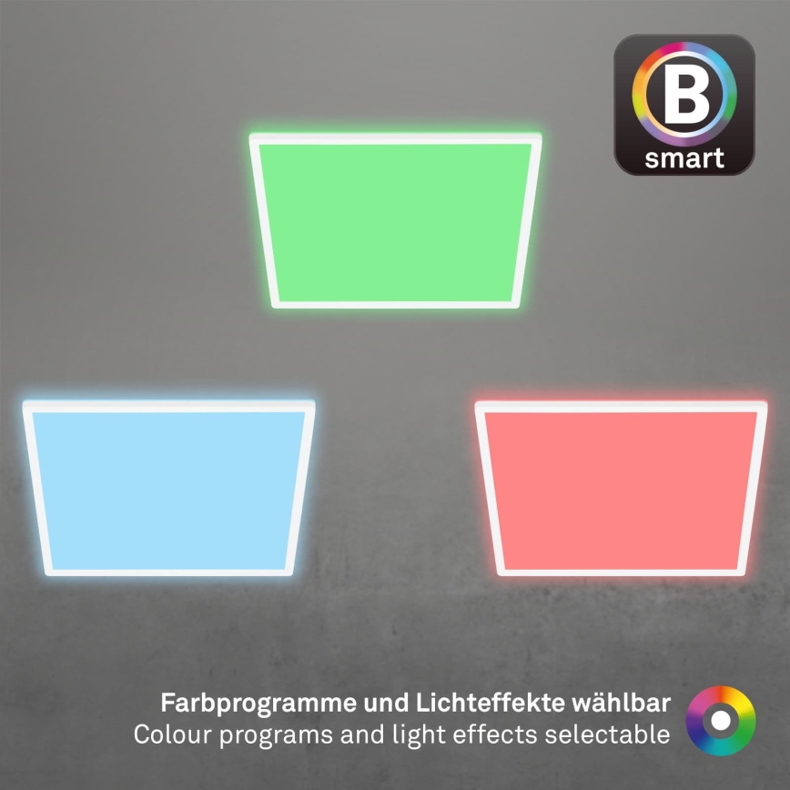 Briloner 7491-016 - LED RGBW Dimmelhető mennyezeti lámpatest SMART LED/22W/230V 4000K 42x42 cm Wi-Fi Tuya + távirányító