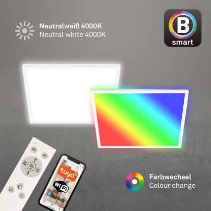 Briloner 7491-016 - LED RGBW Dimmelhető mennyezeti lámpatest SMART LED/22W/230V 4000K 42x42 cm Wi-Fi Tuya + távirányító
