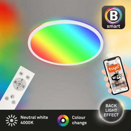 Briloner 7494016 - LED RGBW fényerőszabályozható mennyezeti lámpa okos LED/22W/230V 4000K átm. 42 cm Wi-Fi Tuya + távirányító