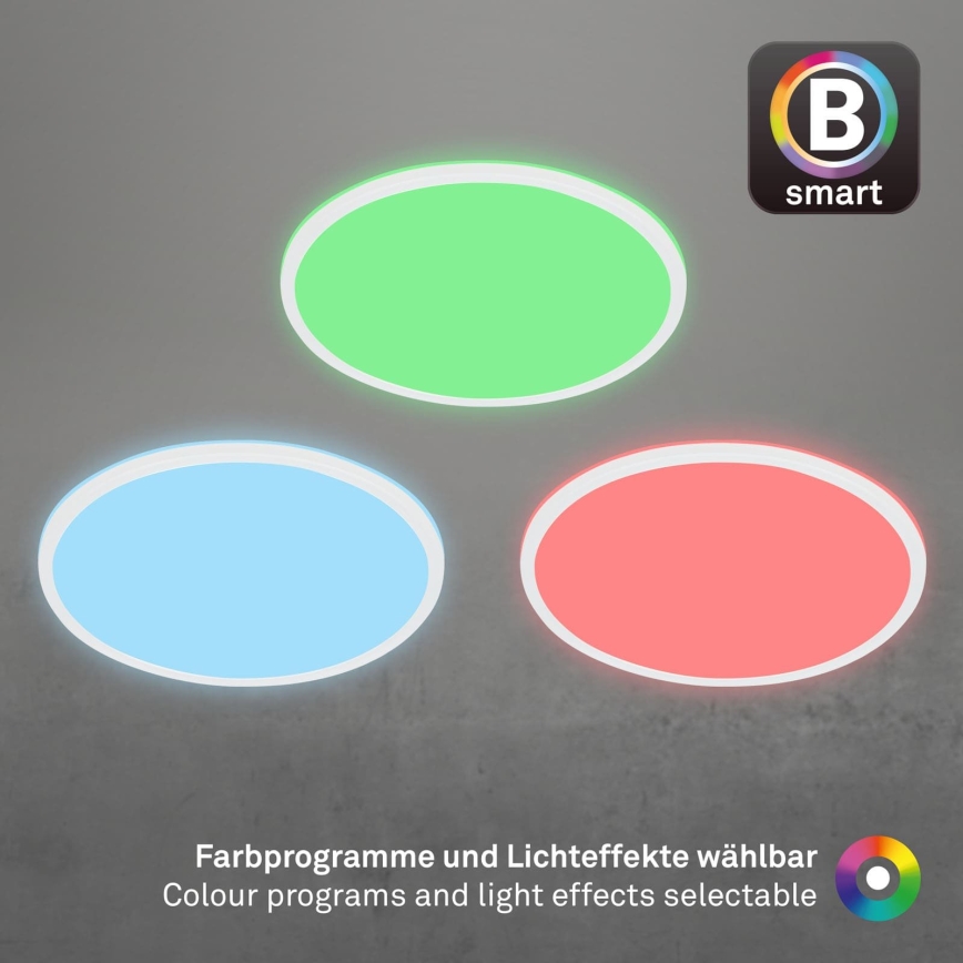 Briloner 7494016 - LED RGBW fényerőszabályozható mennyezeti lámpa okos LED/22W/230V 4000K átm. 42 cm Wi-Fi Tuya + távirányító