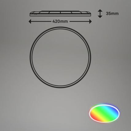 Briloner 7494016 - LED RGBW fényerőszabályozható mennyezeti lámpa okos LED/22W/230V 4000K átm. 42 cm Wi-Fi Tuya + távirányító