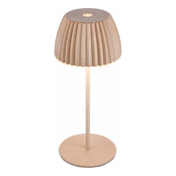 Briloner 7552-011 - MINI LED kültéri asztali lámpa, dimmelhető, érintésvezérlésű, újratölthető, 1,5W/5V IP44 1800 mAh bézs