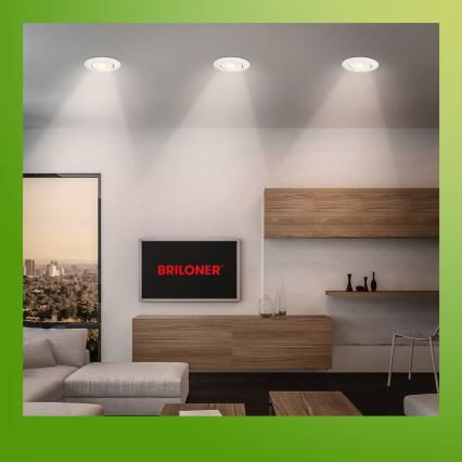 Briloner 7586036 - SZETT 3x LED fürdőszobai süllyesztett mennyezeti lámpatest KLIRA LED/4,9W/230V 2500/3000/4000K IP23 fehér
