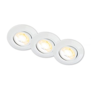 Briloner 7586036 - 3 darabos LED szett: fürdőszobai süllyesztett mennyezeti lámpatest KLIRA LED/4,9W/230V 2500/3000/4000K IP23 fehér