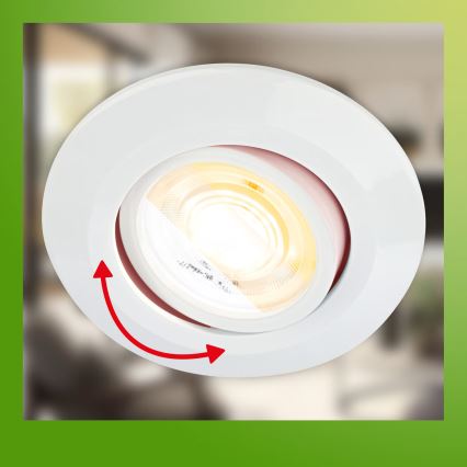 Briloner 7586036 - 3 darabos LED szett: fürdőszobai süllyesztett mennyezeti lámpatest KLIRA LED/4,9W/230V 2500/3000/4000K IP23 fehér