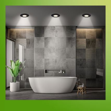 Briloner 7588035 - SZETT 3x LED fürdőszobai süllyesztett lámpa KLIRA LED/4,9W/230V 2500/3000/4000K IP44 fekete