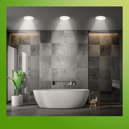 Briloner 7588036 - 3 darabos szett KLIRA LED fürdőszobai beépíthető mennyezeti lámpatest LED/4,9W/230V 2500/3000/4000K IP44 fehér