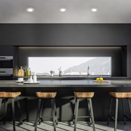 Briloner 7598032 - KÉSZLET 3x LED Fürdőszobai beépíthető lámpa LED/4,9W/230V IP44 2700/4000/6500K matt króm