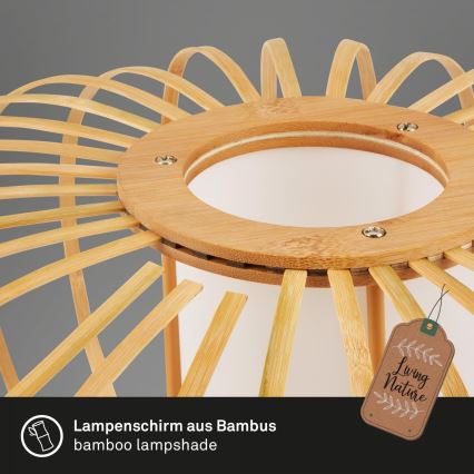 Briloner 7759011 - Asztali lámpa 1xE27/10W/230V bambusz