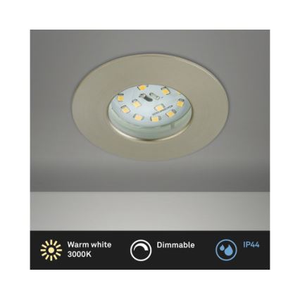Briloner 8316-012 - LED fényerőszabályozható fürdőszobai beépíthető lámpatest LED/5,5W/230V IP44 matt króm