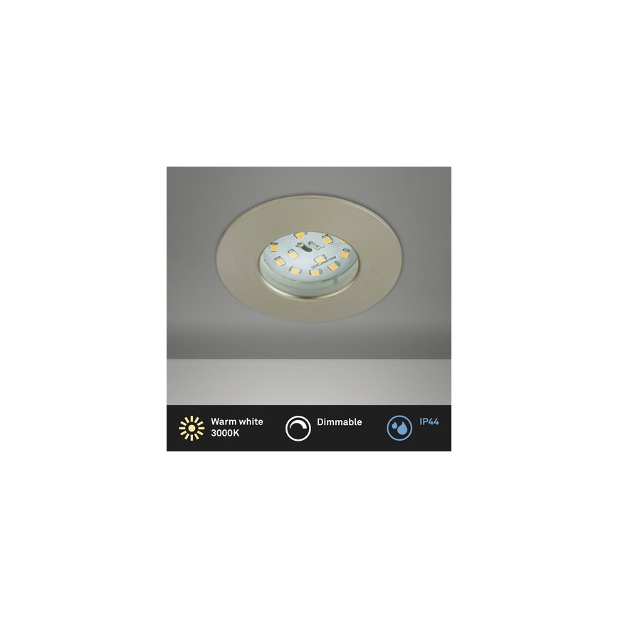 Briloner 8316-012 - LED fényerőszabályozható fürdőszobai beépíthető lámpatest LED/5,5W/230V IP44 matt króm