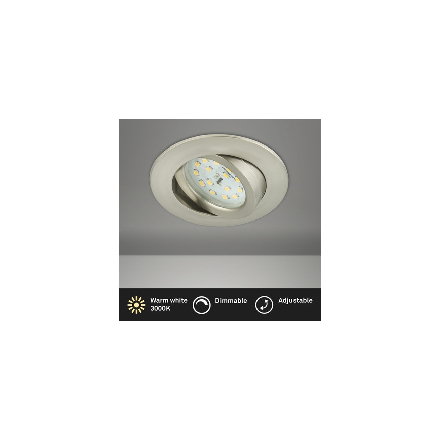 Briloner 8317-012 - LED dimmelhető fürdőszobai süllyesztett mennyezeti lámpa LED/5,5W/230V IP23 matt króm