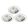 Briloner 8317-039-KÉSZLET 3x LED Dimmelhető fürdőszobai beépíthető lámpa LED/5,5W/230V IP23