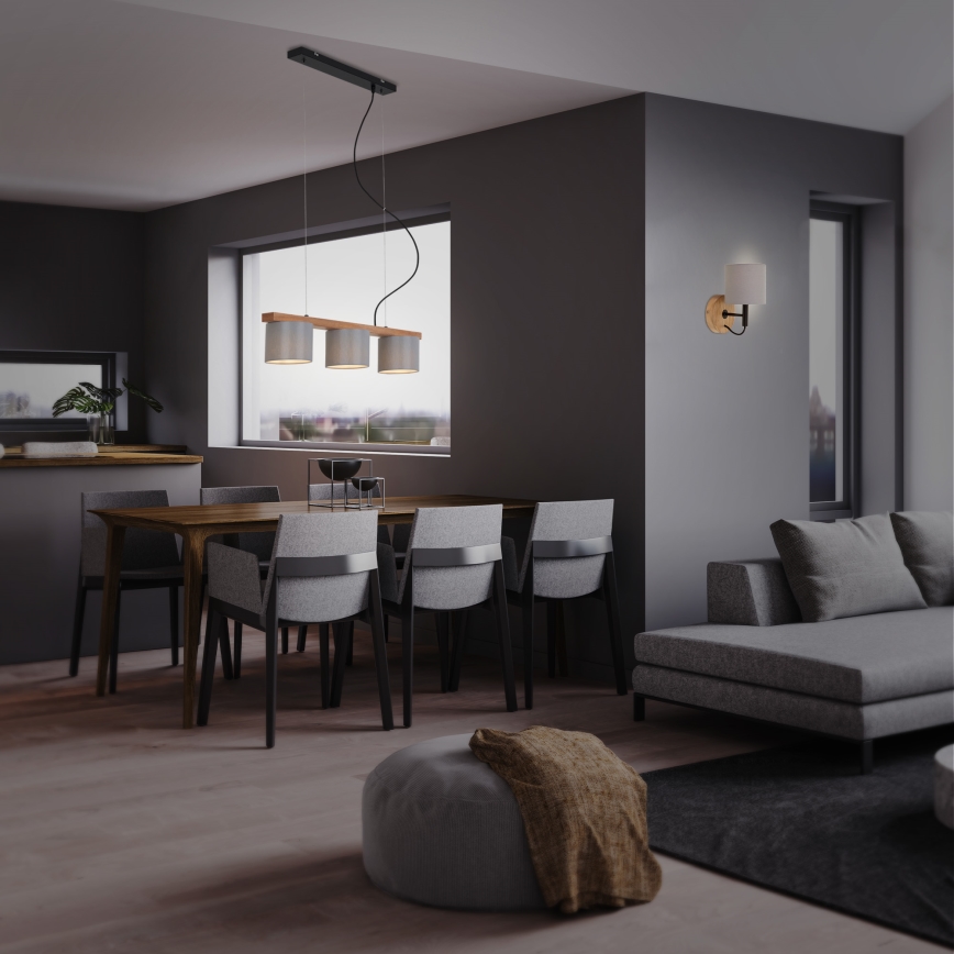 Briloner - Csillár zsinóron RHON 3xE14/25W/230V gumifa