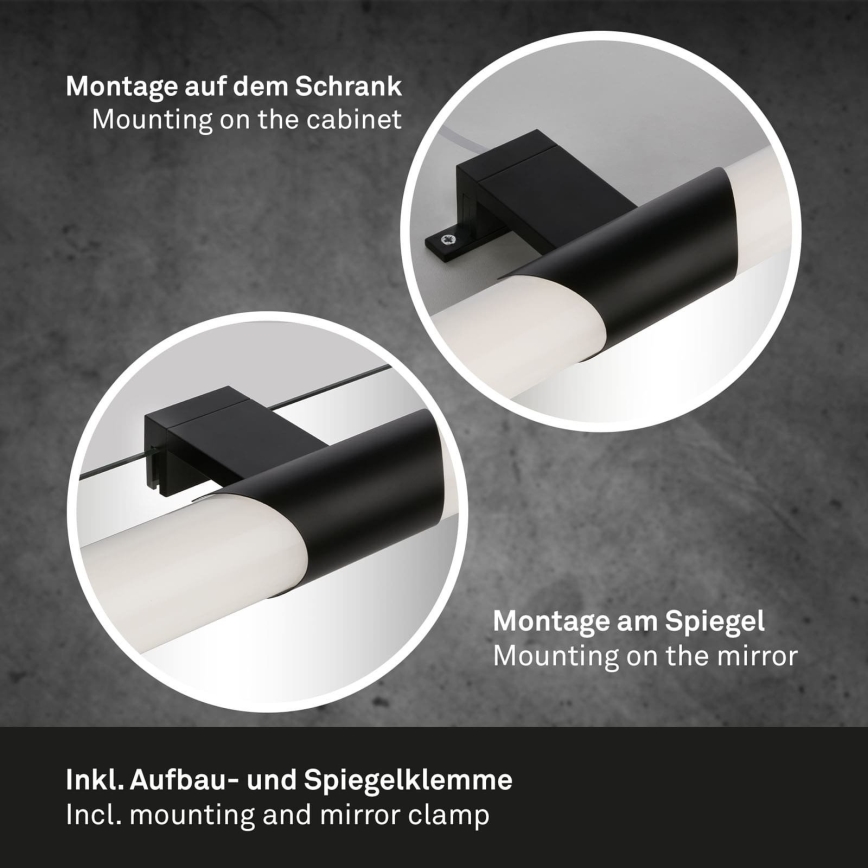 Briloner - Fürdőszobai LED tükörvilágítás/7W/230V 4000K IP44 32 cm fekete