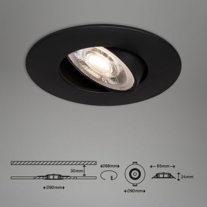 Briloner - KÉSZLET 3x LED dimmelhető fürdőszobai lámpa LED/4,9W/230V IP23