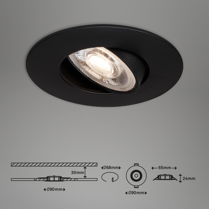 Briloner - KÉSZLET 3x LED dimmelhető fürdőszobai lámpa LED/4,9W/230V IP23